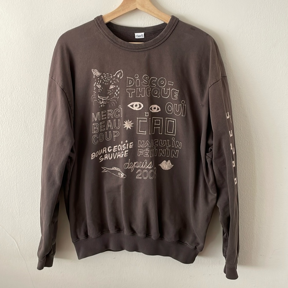 Clare V Sweat Set! Sweatshirt Medium and Sweatpants Small